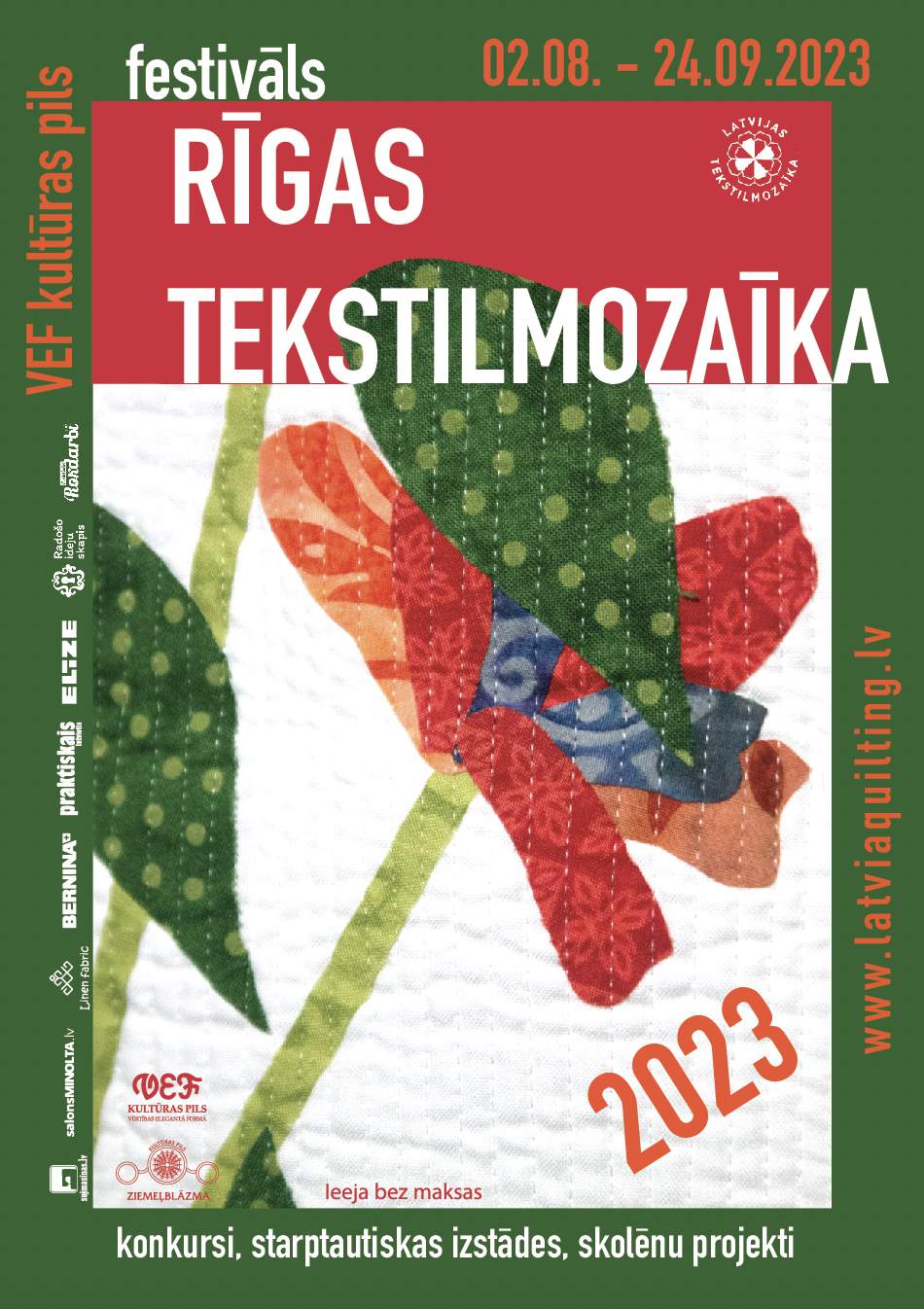 plakāts - Rīgas tekstilmozaīka 2023
